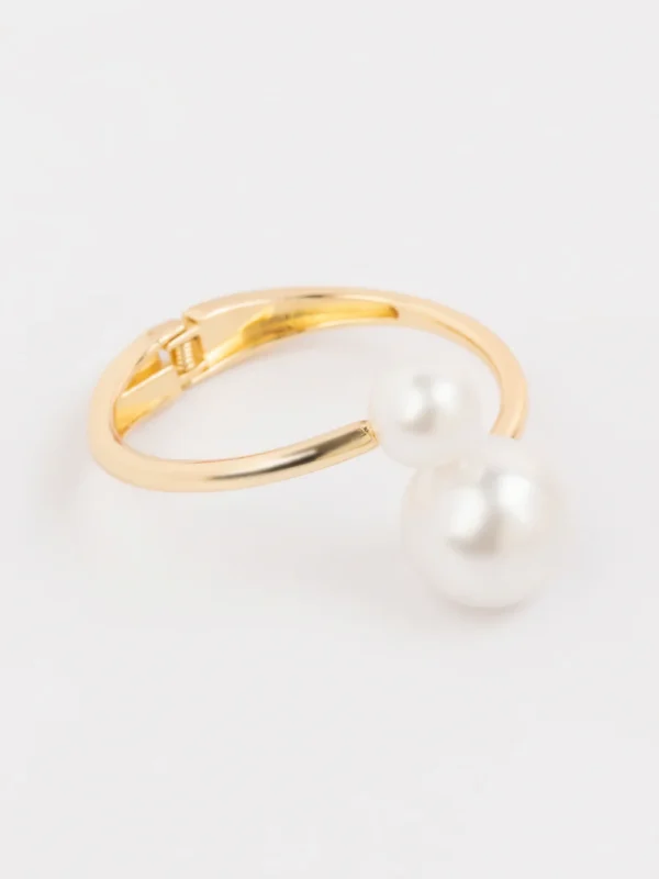 Pearl Cuff Bangle Bracelet